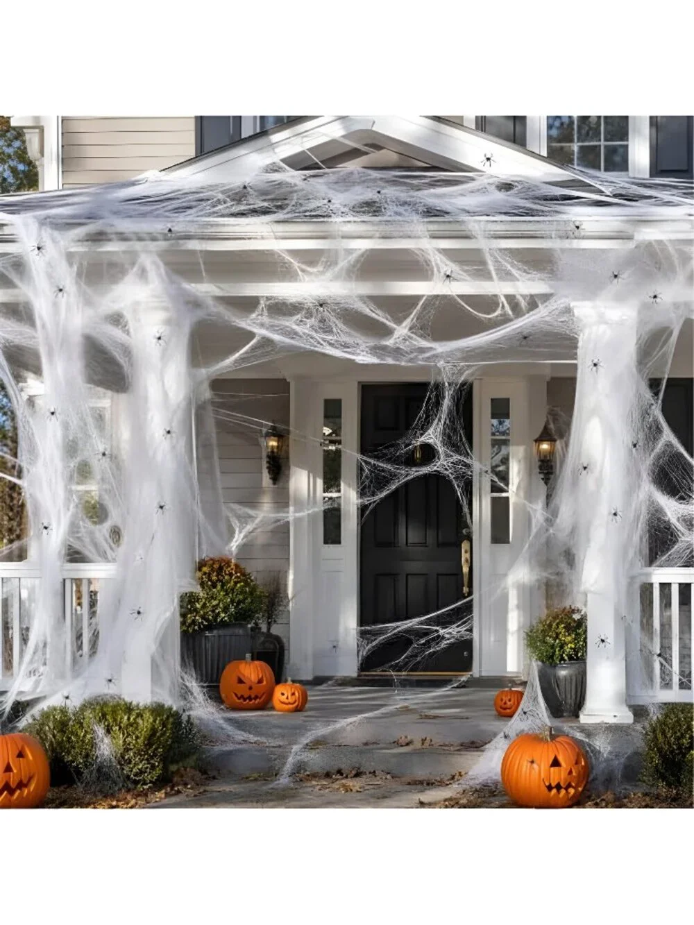 1200 Sqft Stretchy Halloween Spider Web Decor and 120 Fake Spiders